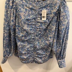 Smythe Blue Floral Blouse